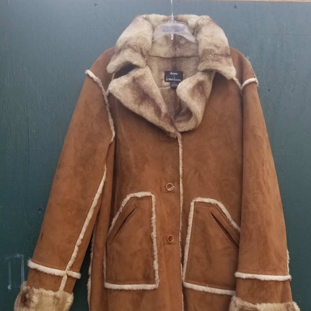 Brown Faux Suede shell Faux Fur inside